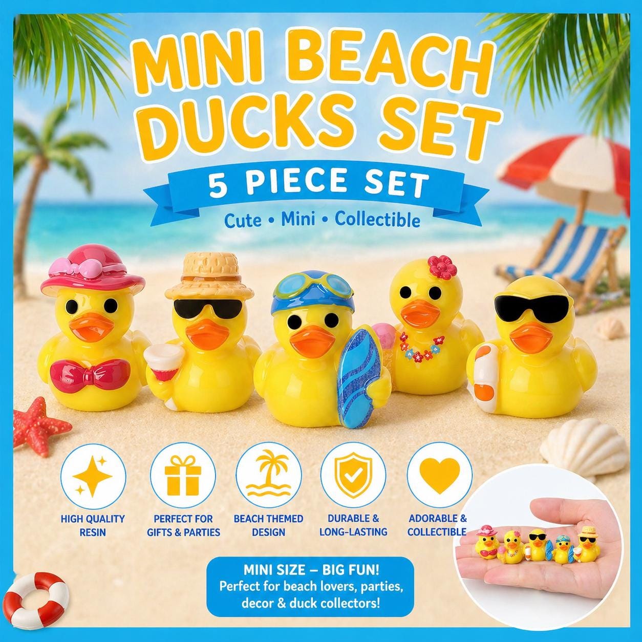 Mini Resin Ducks