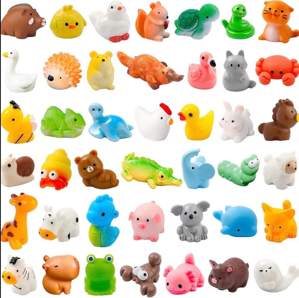 Mini resin animals set of 42 assorted tiny animal figurines for crafts fairy gardens cruise ducks jeep ducks party favors