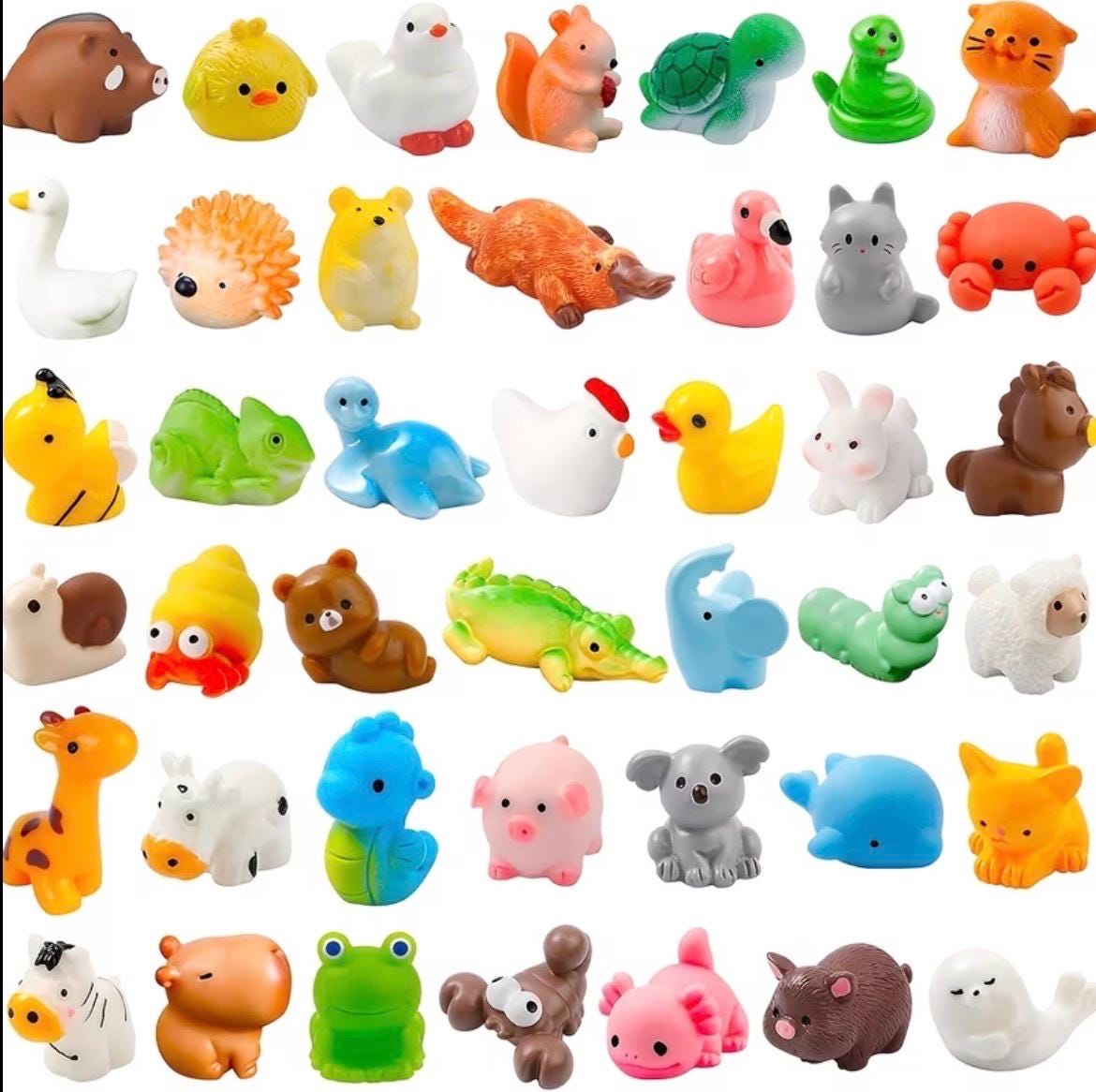 Mini resin animals set of 42 assorted tiny animal figurines for crafts fairy gardens cruise ducks jeep ducks party favors