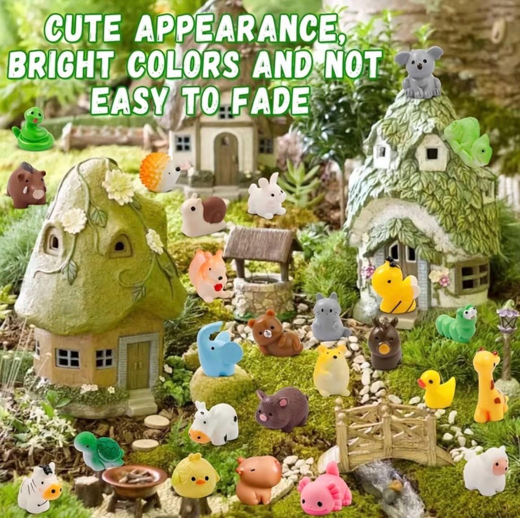 Mini resin animals set of 42 assorted tiny animal figurines for crafts fairy gardens cruise ducks jeep ducks party favors