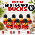 Set of 8 Mini Guard Ducks – British Soldier Resin Collectibles (Approx. 1 Inch)