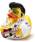Large Resin -Elvis Themed Resin Duck, White Jumpsuit Rhinestones, Decorative Collectible Toy