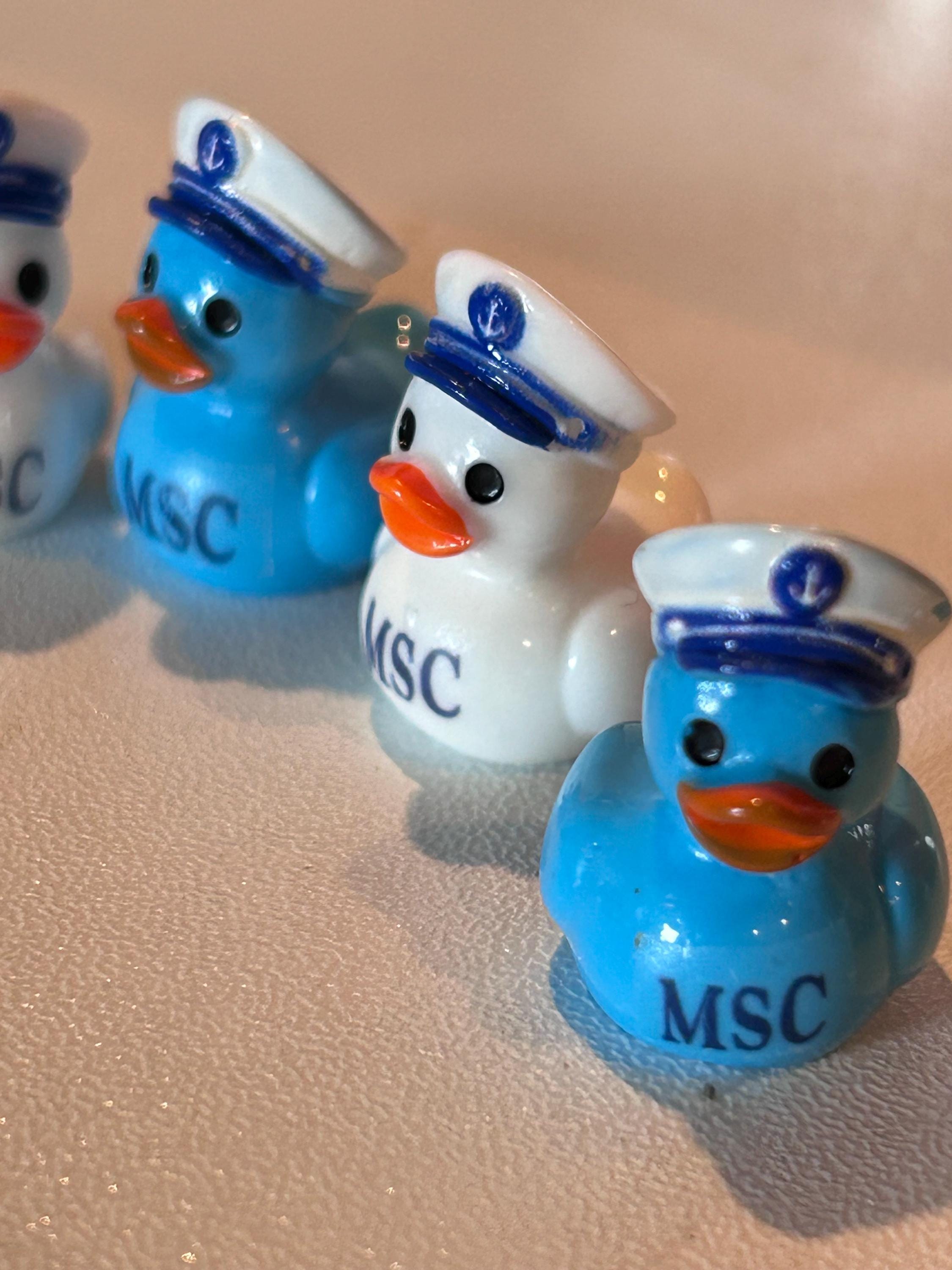 Mini Resin Ducks - MSC-Inspired Mini Sailor Resin Duck Set – 6 Piece Nautical Duck Collection, Cruise Duck Hiding Gifts, Tiny Resin Ducks