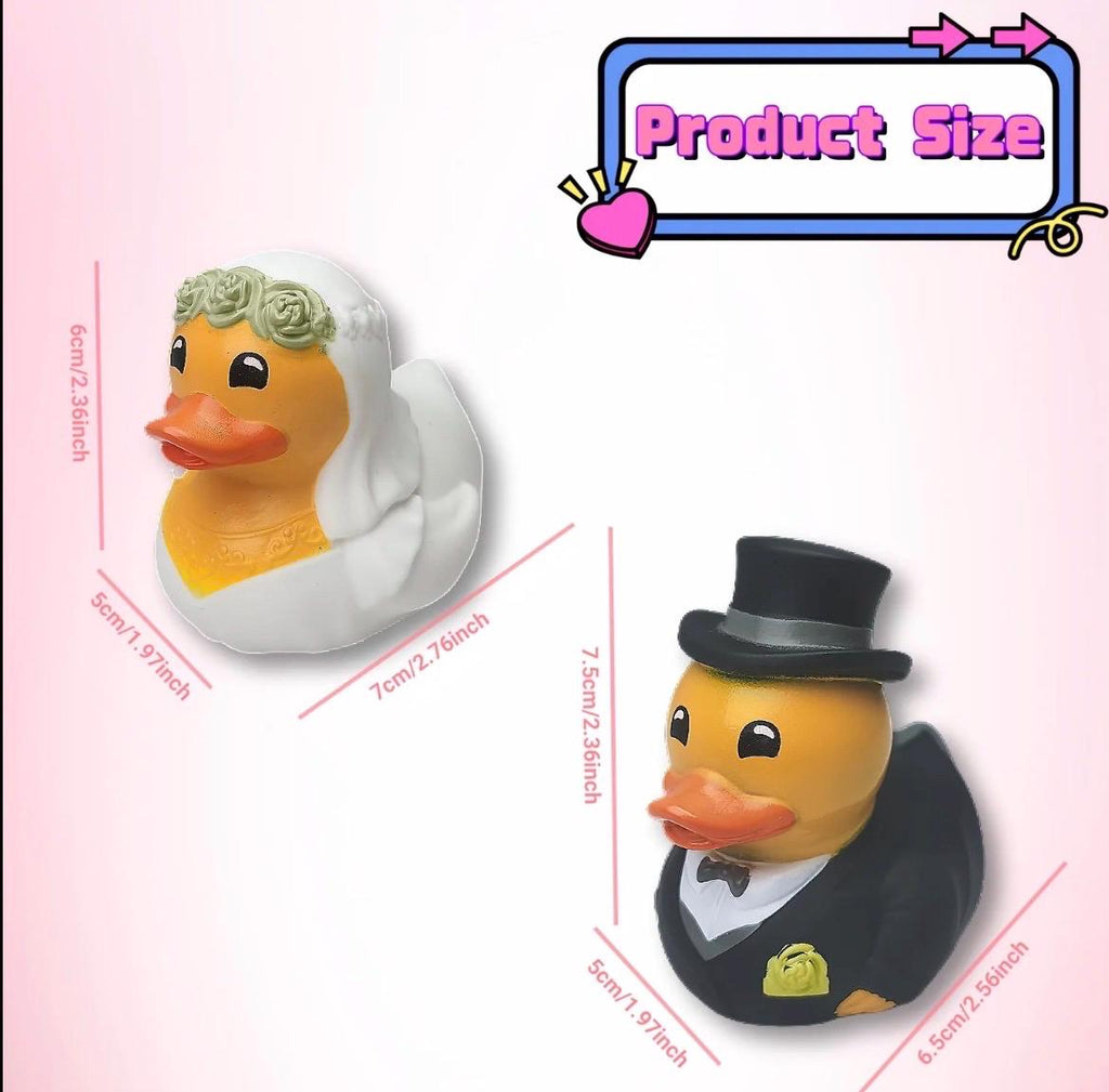 2 INCH - Bride & Groom Rubber Duck Set | Wedding Ducks | LGBTQ Wedding Ducks | Cruise Ducks | Jeep Ducks | Choice of Couples