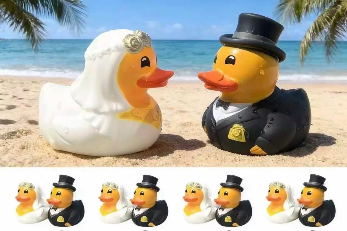 2 INCH - Bride & Groom Rubber Duck Set | Wedding Ducks | LGBTQ Wedding Ducks | Cruise Ducks | Jeep Ducks | Choice of Couples