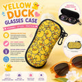 Duck Glasses Case, Yellow Duck Eyeglass Holder, Cute Sunglasses Storage Box, Zipper Eyewear Case, Travel Glasses Protector