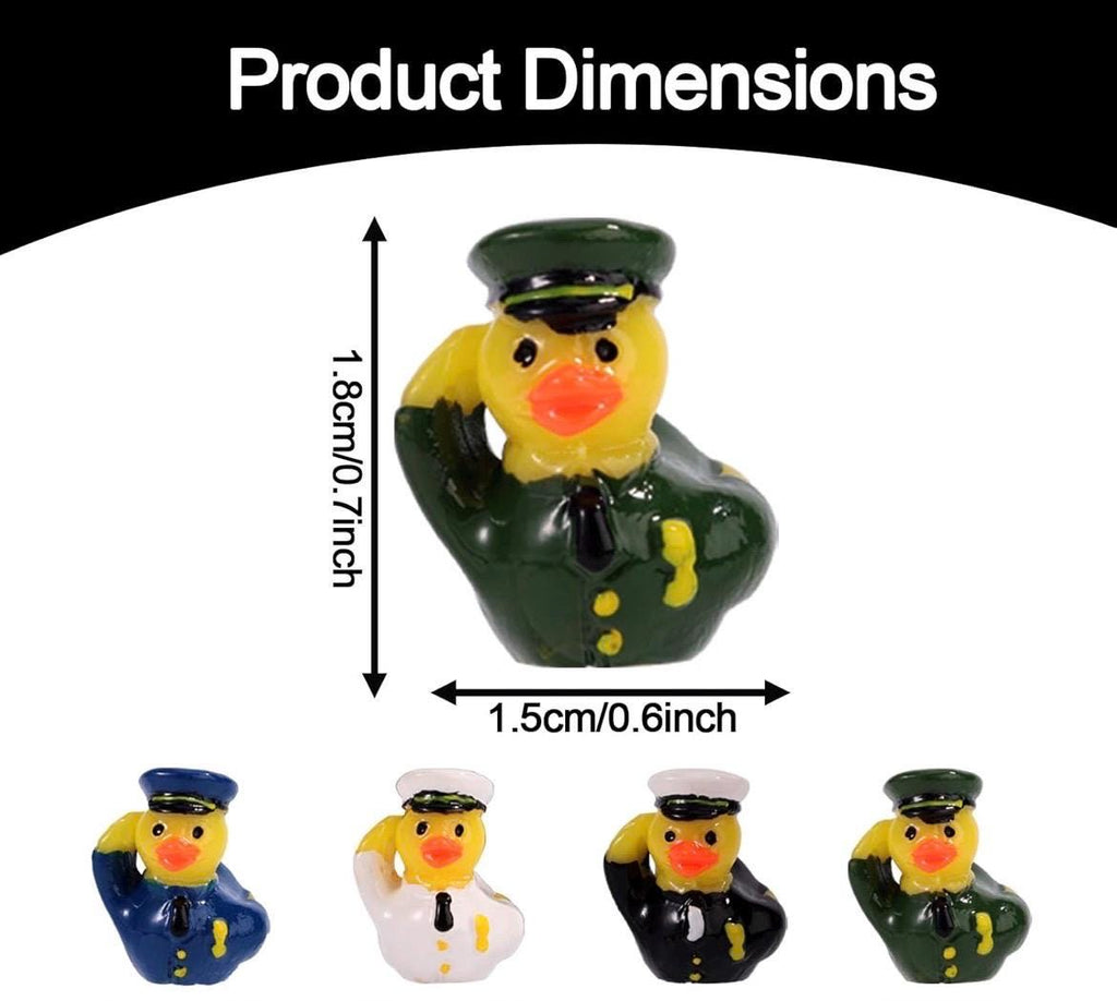 Veteran Tribute Mini Duck Set – 8 Piece Hand-Painted Resin Military Ducks