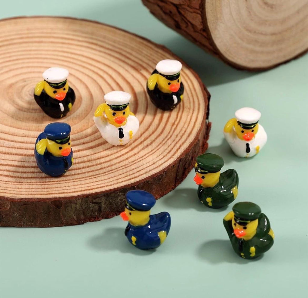 Veteran Tribute Mini Duck Set – 8 Piece Hand-Painted Resin Military Ducks