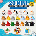 Mini Resin Ducks COMPLETE SET Animal Theme Set of 20 Tiny Collectible Ducks for Crafts Cruise Ducks Jeep Ducks