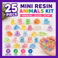 Mini resin animals glow in the dark random mix 25pc set for fairy garden crafts aquarium décor