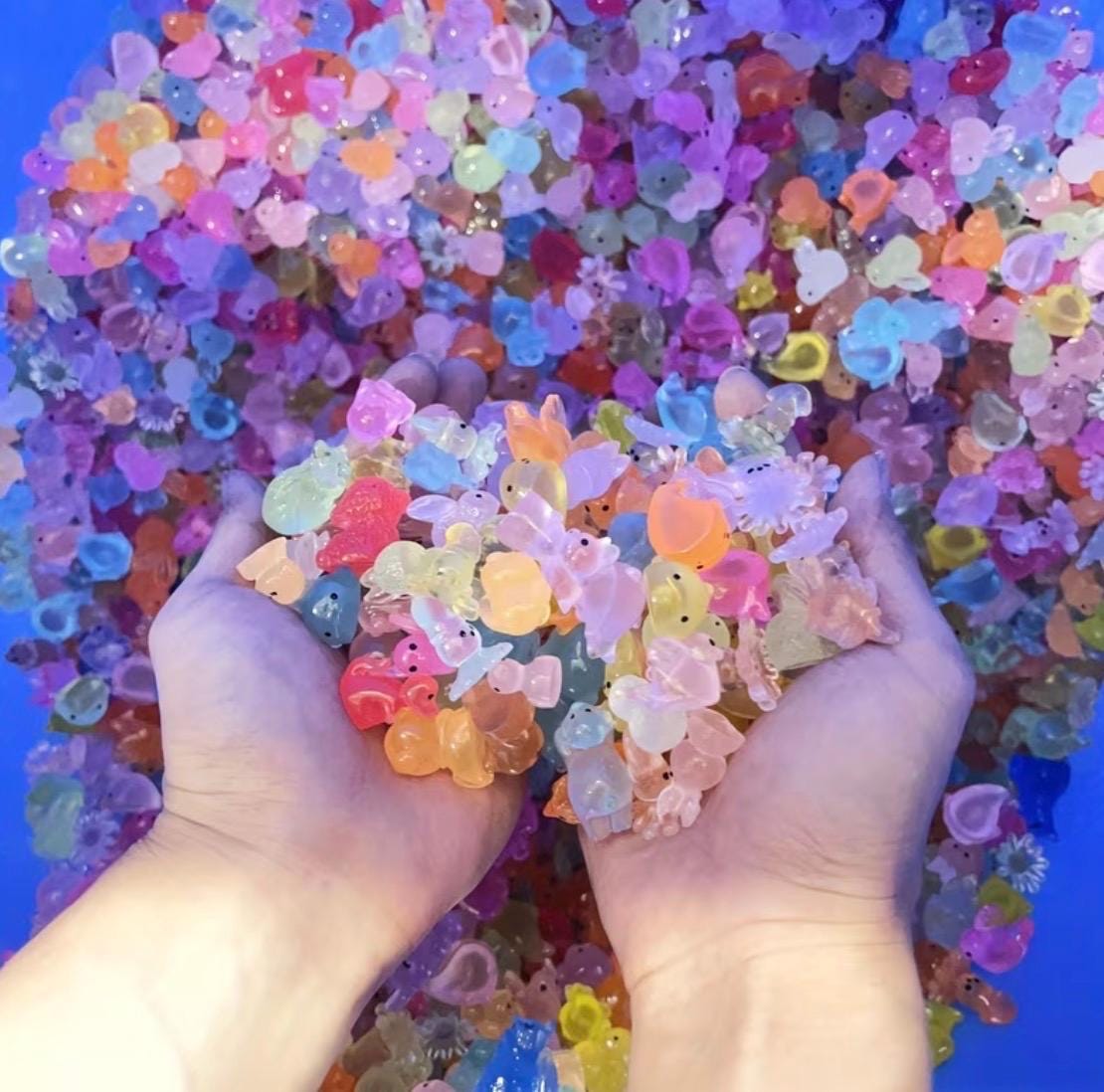 Mini resin animals glow in the dark random mix 25pc set for fairy garden crafts aquarium décor