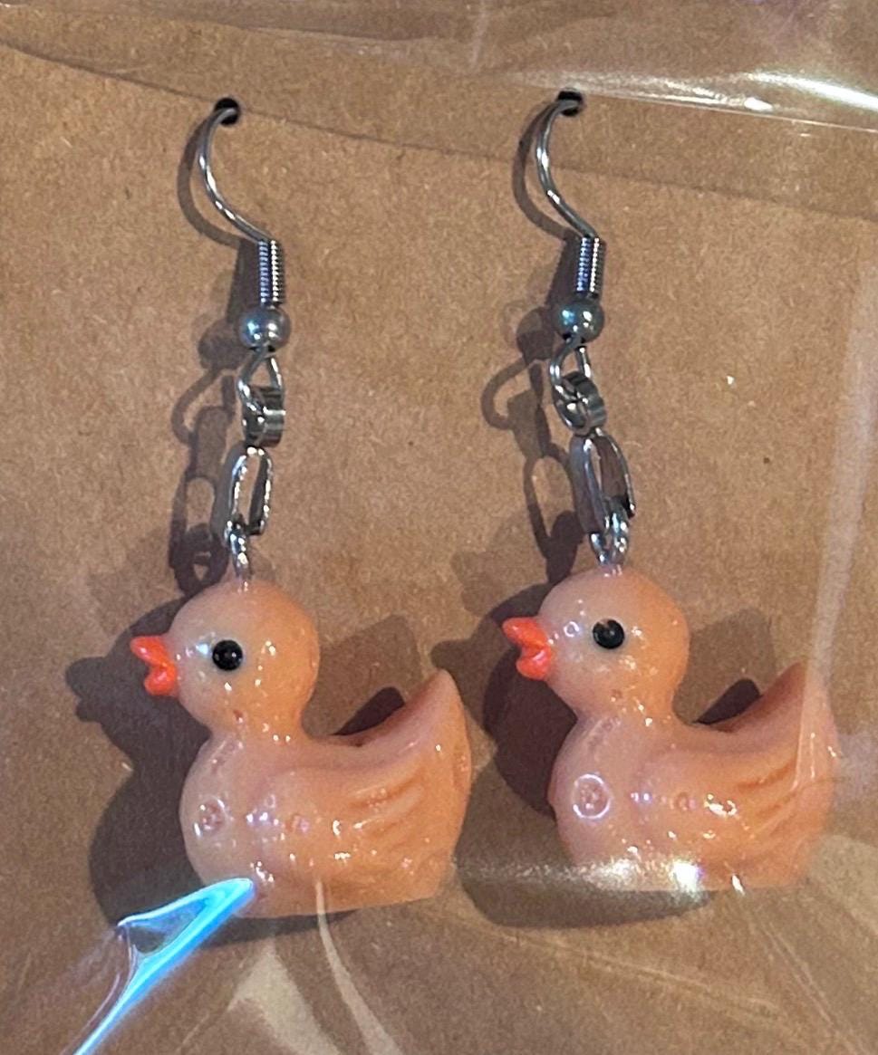 Vegetable Duck Earrings Set – 8 Pairs of Cute-Veggie Duck Earrings, Pumpkin, Tomato, Mushroom, Onion, Lettuce, Eggplant, Radish & Turnips