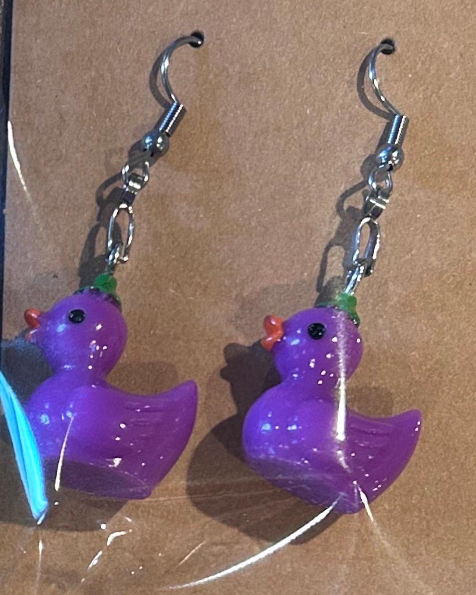 Vegetable Duck Earrings Set – 8 Pairs of Cute-Veggie Duck Earrings, Pumpkin, Tomato, Mushroom, Onion, Lettuce, Eggplant, Radish & Turnips