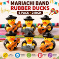 2 INCH - 6pc Mariachi Band Rubber Ducks – 2” Fiesta Duck Set