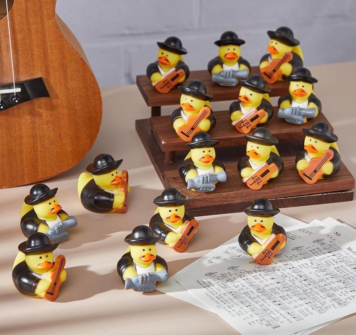 2 INCH - 6pc Mariachi Band Rubber Ducks – 2” Fiesta Duck Set