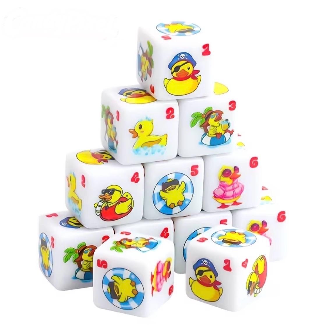 Duck Themed Dice Pair for Cruise Ducks, Jeep Duck Games, Party Favors, Game Night Accessories, Cute Rubber Duck Dice Set