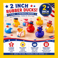 2 INCH - 8 Pc Patriotic Rubber Ducks 2 Inch 4th of July Duck Set Red White Blue Jeep Ducks Cruise Ducks Party Favor Bath Toys