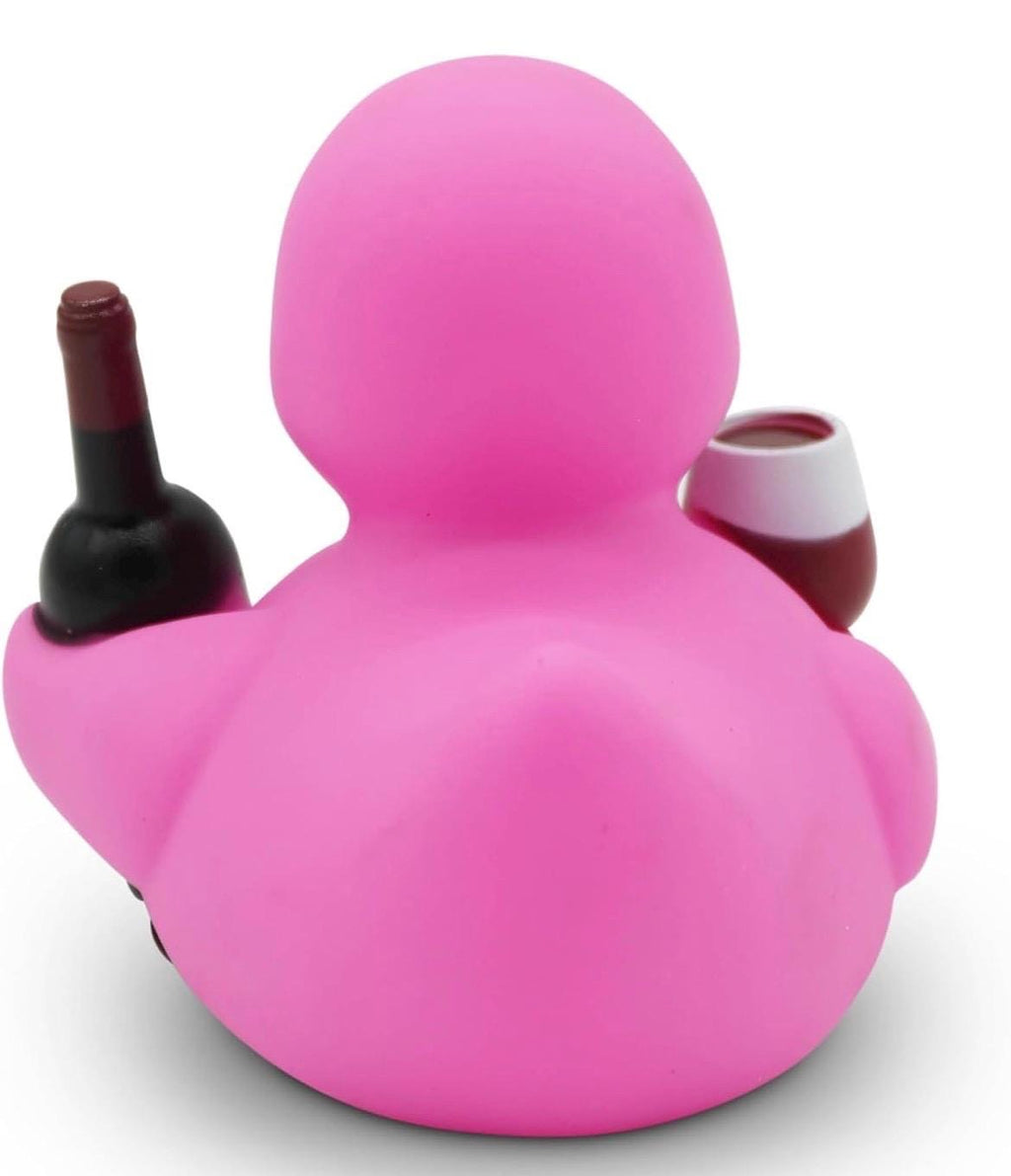 4.5 Inch I Make Pour Decisions Rubber Duck Funny Wine Lover Gift | Novelty Bath Duck | Girls Trip Gift | Jeep Duck | Cruise Duck | White Ele