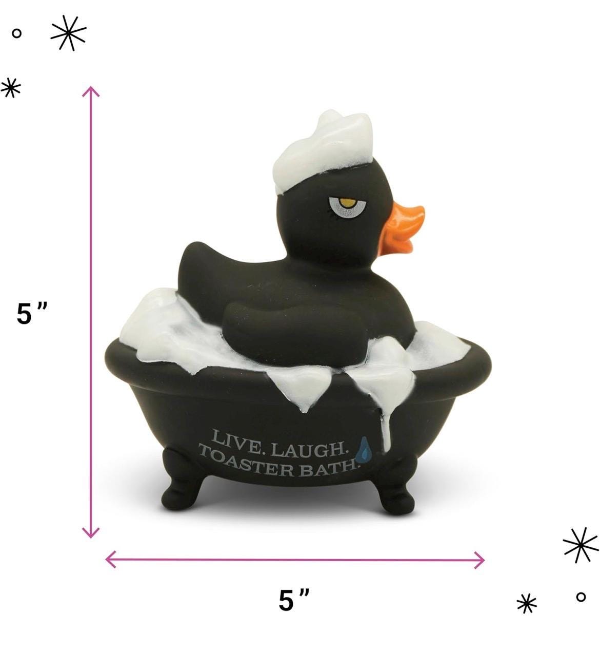 5 Inch RIP Toaster Rubber Duck Funny Novelty Bath Duck | Dark Humor Collectible Duck | Jeep Duck Cruise Duck | White Elephant Gift for Adult