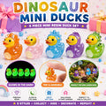 Mini Resin Ducks – Glow in the Dark Dinosaur Duck Figurines, 5 Piece Luminous Mini Dino Duck Set, Tiny Resin Ducks for Cruise Ducking, Fairy