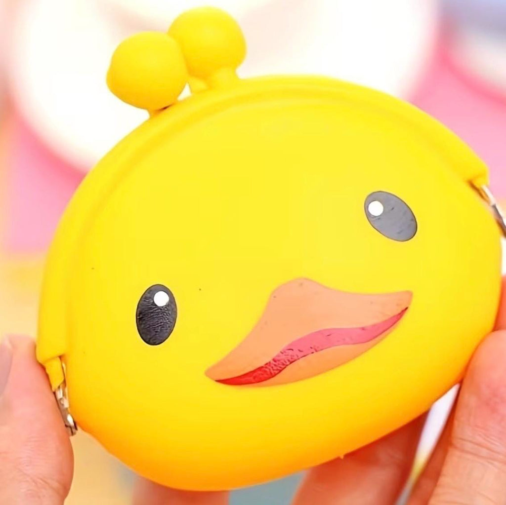 Duck Coin Purse | Kiss Lock Pouch, Travel Accessory, Kawaii Bag