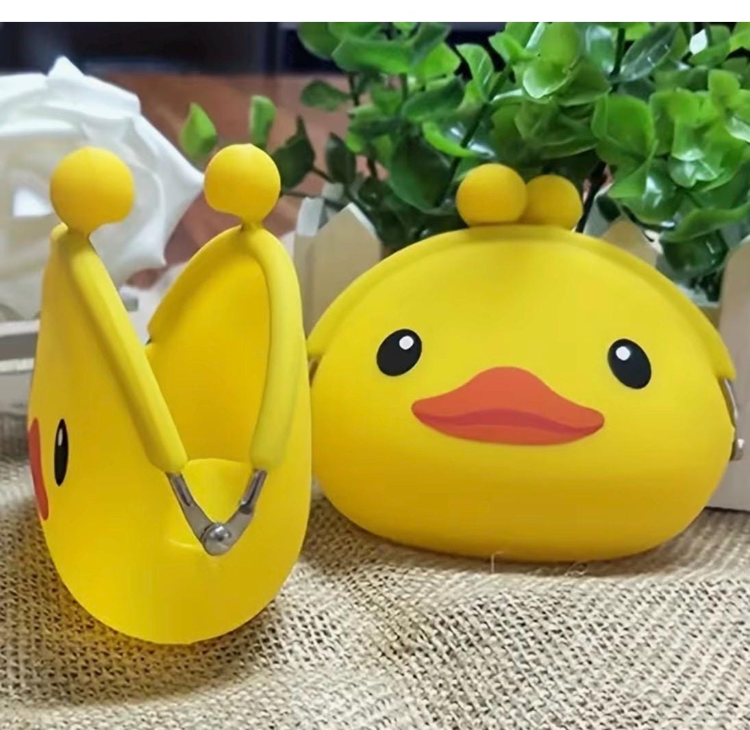 Duck Coin Purse | Kiss Lock Pouch, Travel Accessory, Kawaii Bag