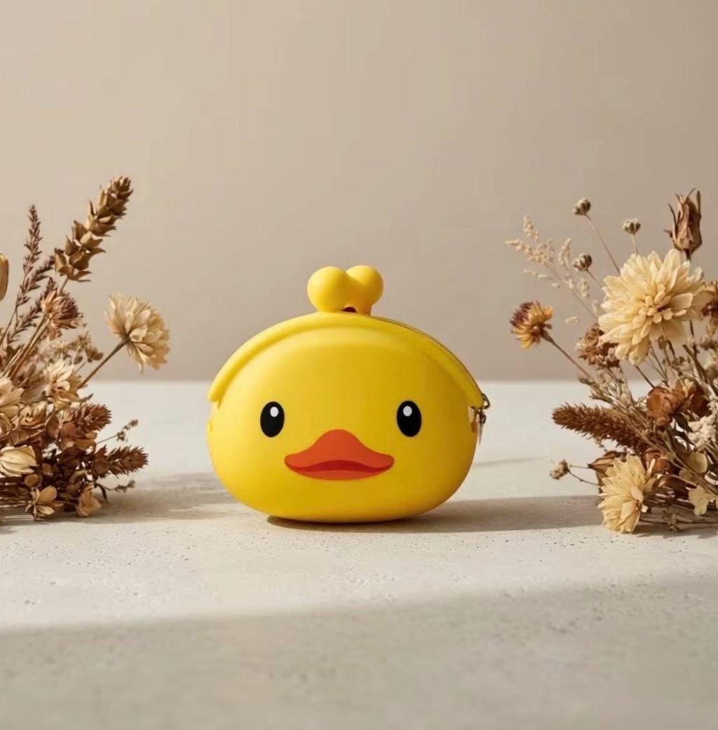 Duck Coin Purse | Kiss Lock Pouch, Travel Accessory, Kawaii Bag