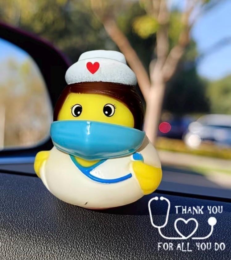2 INCH - Doctor Nurse Rubber Ducks Set, Healthcare Appreciation Gift, Dashboard Decor, Party Favor