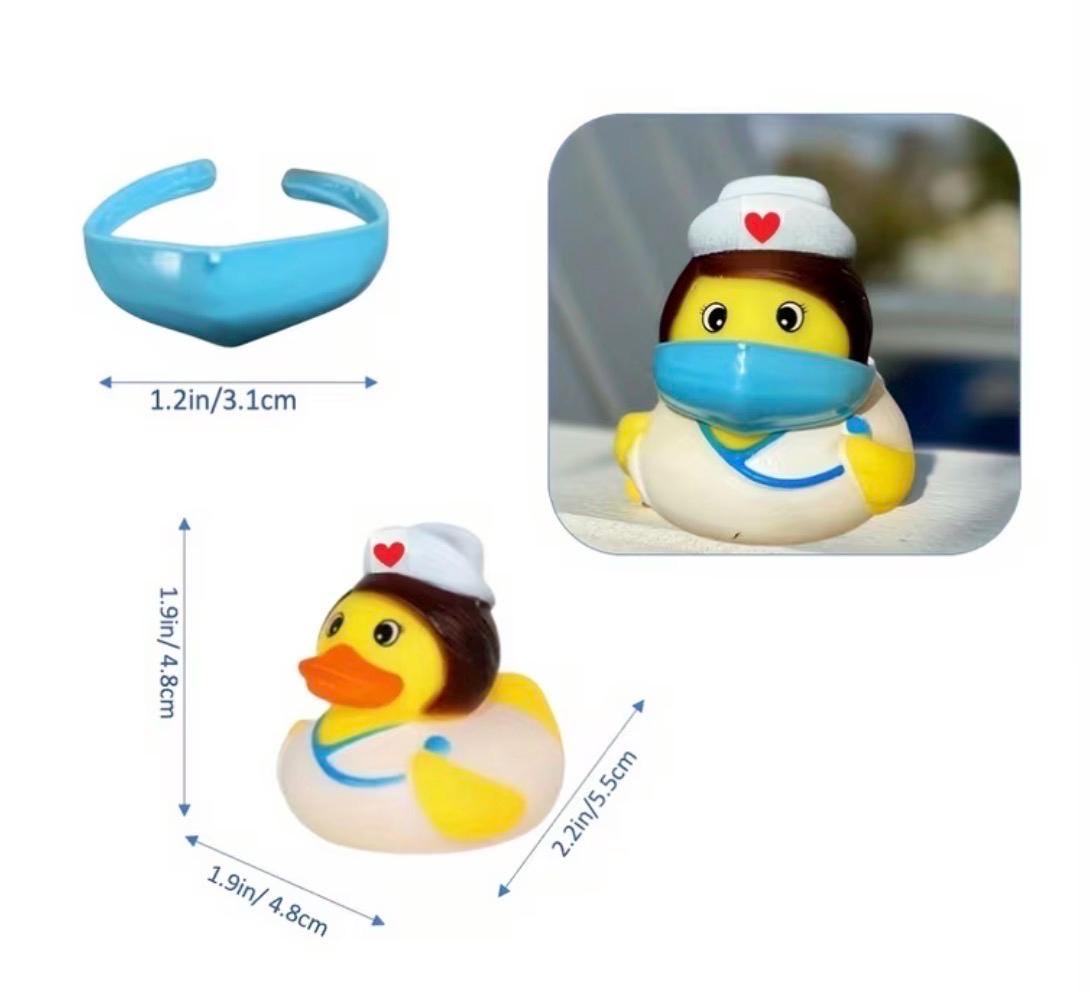 2 INCH - Doctor Nurse Rubber Ducks Set, Healthcare Appreciation Gift, Dashboard Decor, Party Favor