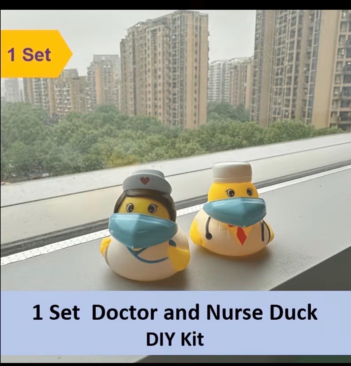 2 INCH - Doctor Nurse Rubber Ducks Set, Healthcare Appreciation Gift, Dashboard Decor, Party Favor