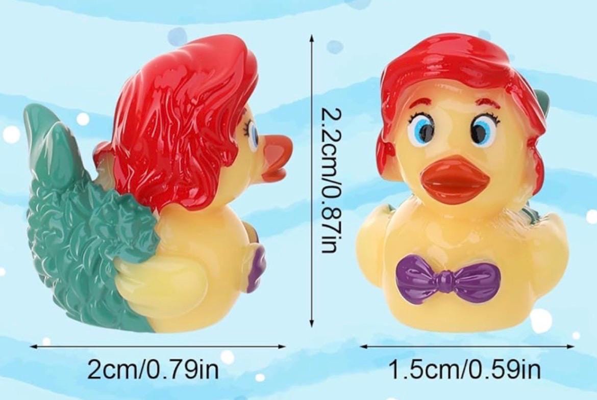 Mini Resin Ducks – 5 Piece Mermaid Duck Set, Tiny Mermaid Duck Figurines, Mini Resin Mermaid Ducks Bulk, Cruise Ducks, Party Favors, Fairy