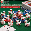 Mini resin ducks – 10 piece casino poker duck set, tiny card suit duck figurines, miniature gambling theme ducks, casino party favors, cruis