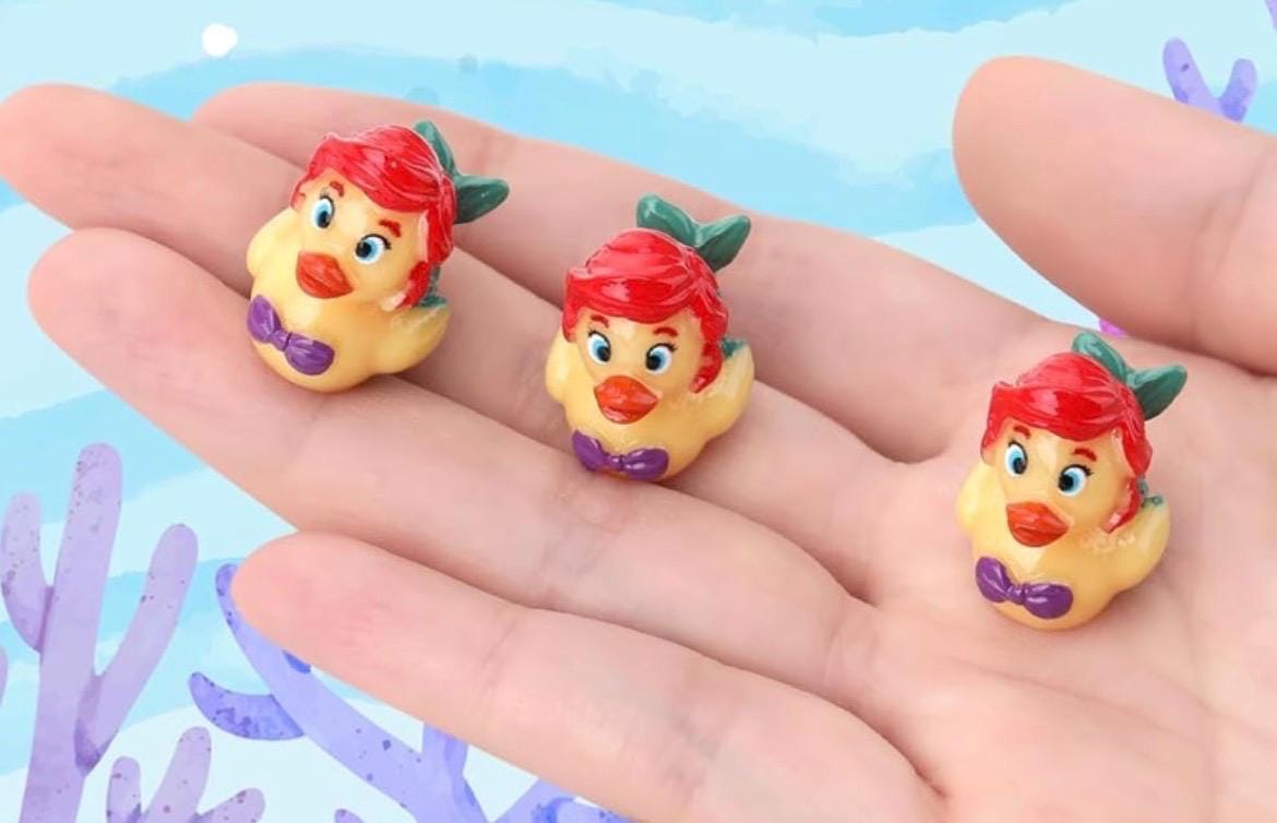 Mini Resin Ducks – 5 Piece Mermaid Duck Set, Tiny Mermaid Duck Figurines, Mini Resin Mermaid Ducks Bulk, Cruise Ducks, Party Favors, Fairy