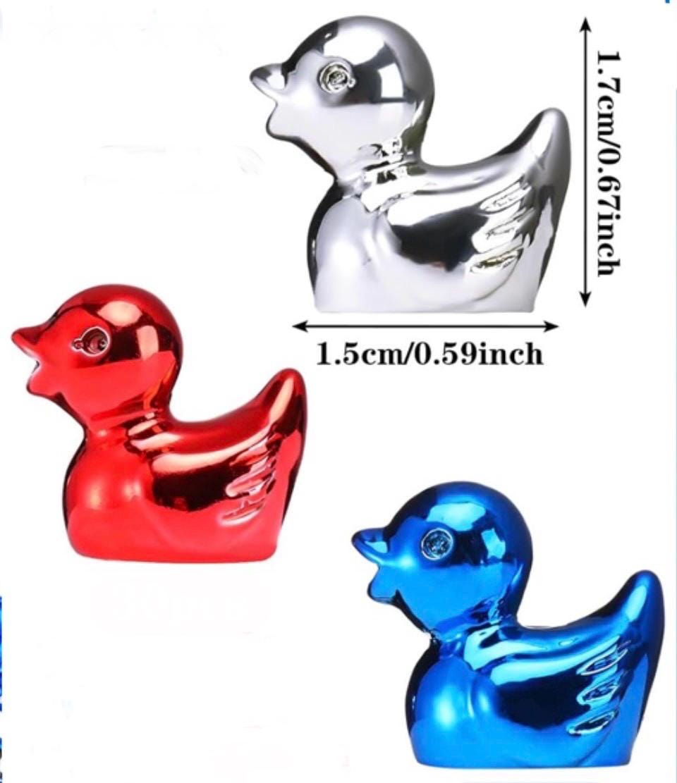 Set of 10 Shiny Patriotic Mini Resin Ducks, Cruise Jeep Decor, Tiny Figurines