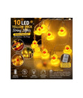 10 LED Yellow Duck String Lights: Battery Operated, Cruise Cabin Decor, Easter Party Lights