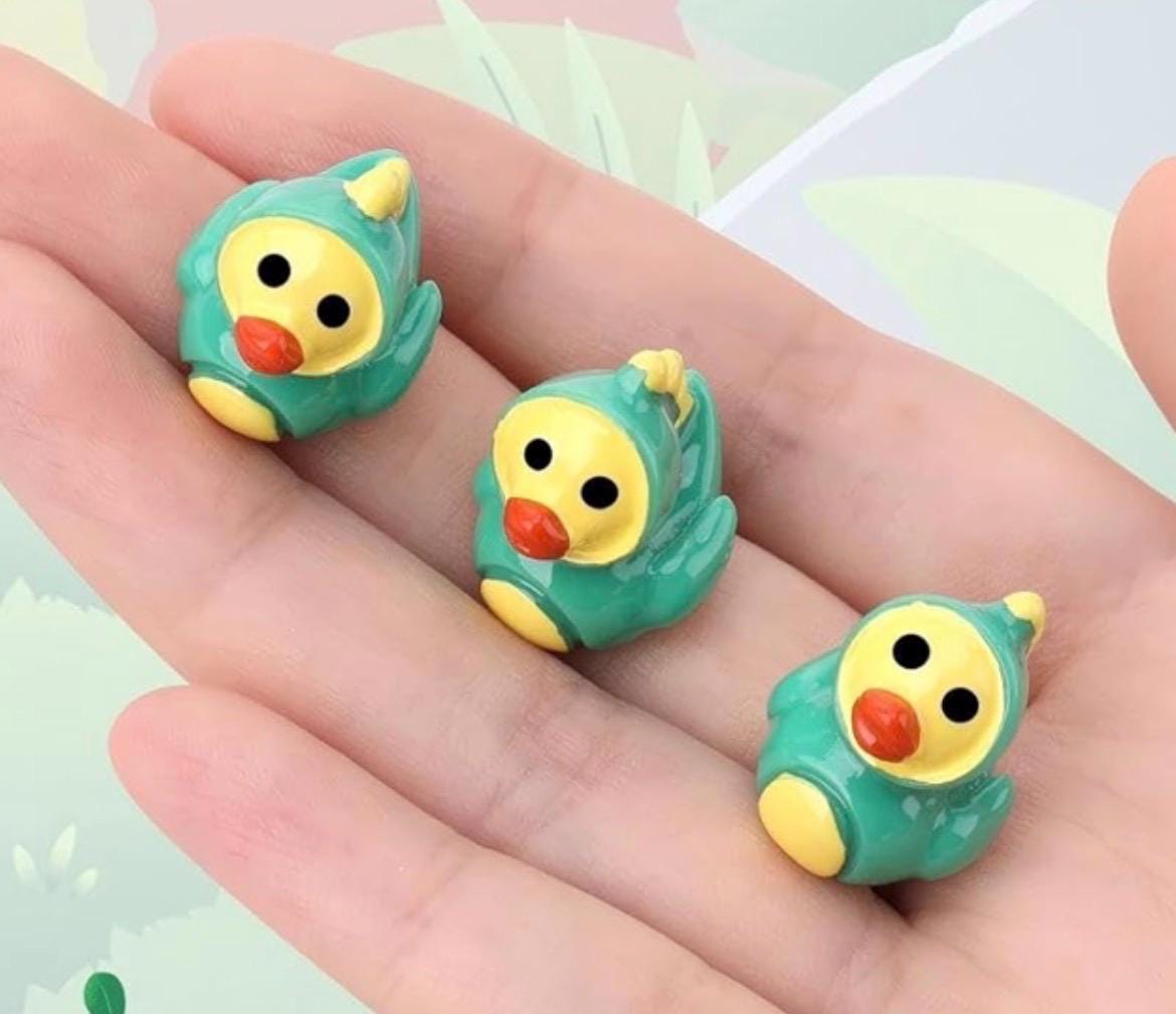 Mini Resin Dinosaur Ducks – 5 Piece Set, Tiny Dinosaur Duck Figurines, Cute Miniature Resin Ducks for Jeep Ducking, Cruise Ducks, Fairy
