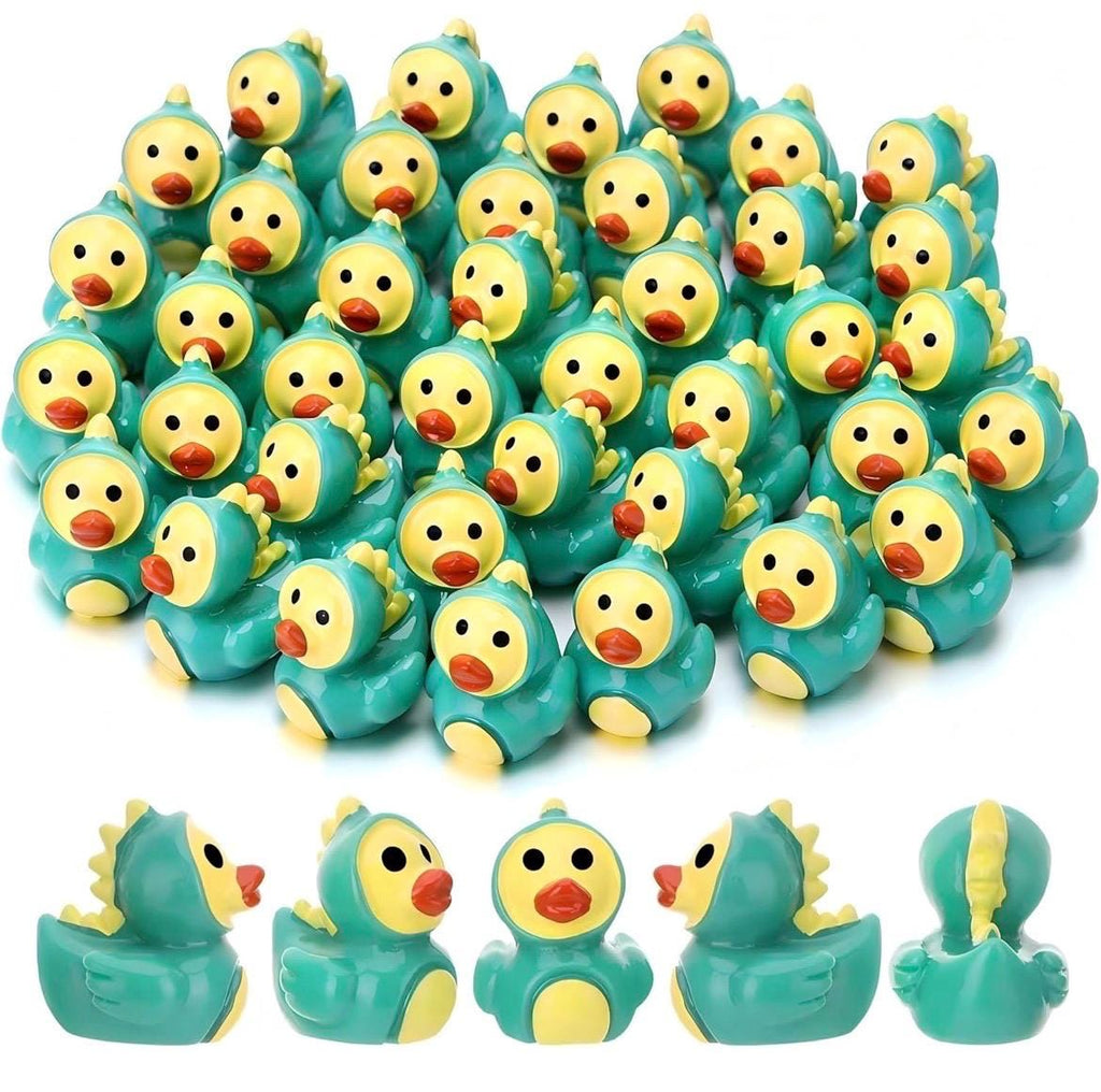 Mini Resin Dinosaur Ducks – 5 Piece Set, Tiny Dinosaur Duck Figurines, Cute Miniature Resin Ducks for Jeep Ducking, Cruise Ducks, Fairy