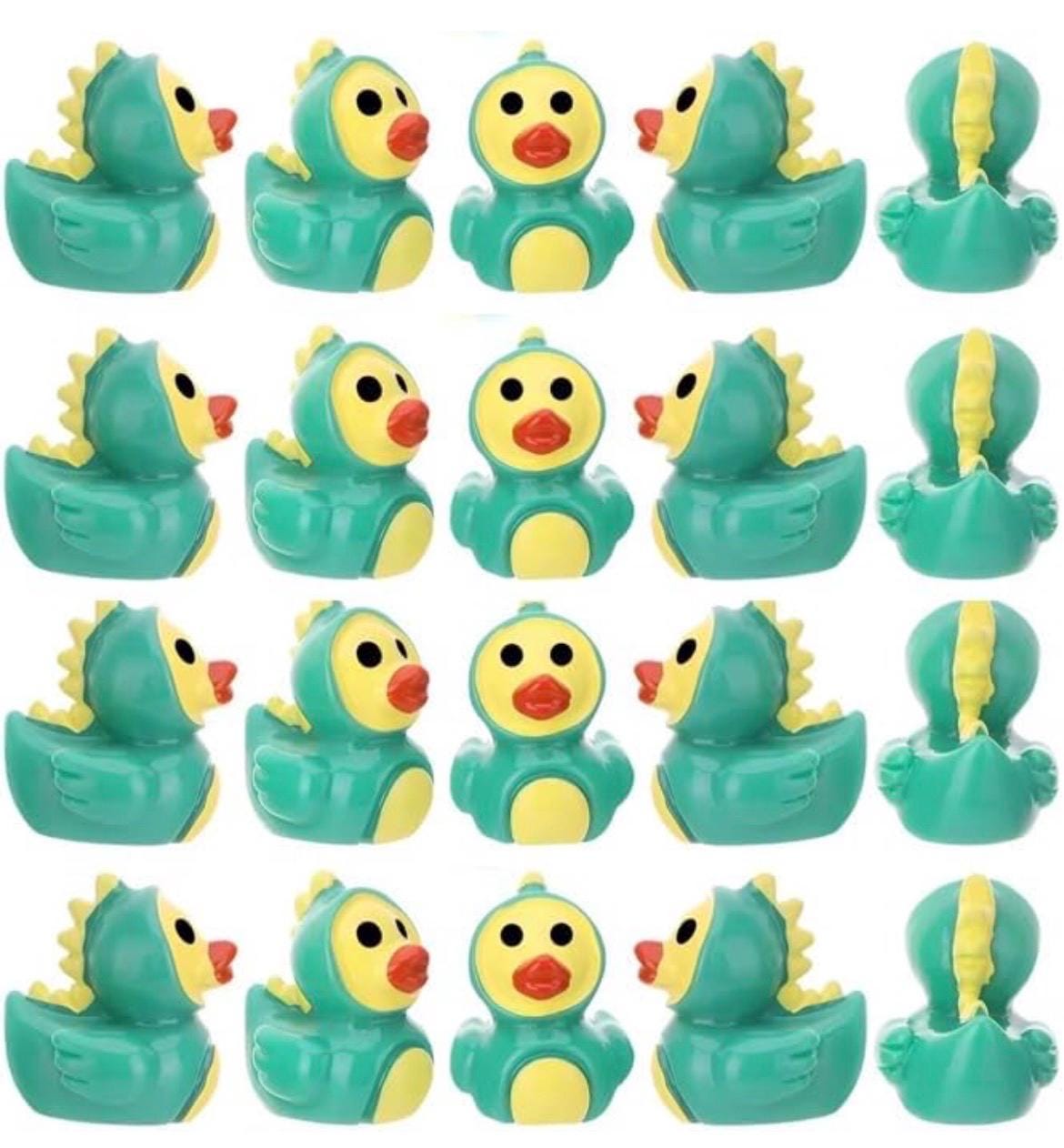 Mini Resin Dinosaur Ducks – 5 Piece Set, Tiny Dinosaur Duck Figurines, Cute Miniature Resin Ducks for Jeep Ducking, Cruise Ducks, Fairy