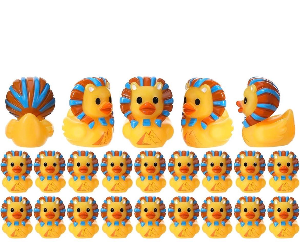 Set of 8 Pharaoh Resin Ducks | Micro Mini Egyptian Figures for Crafts, Fairy Gardens