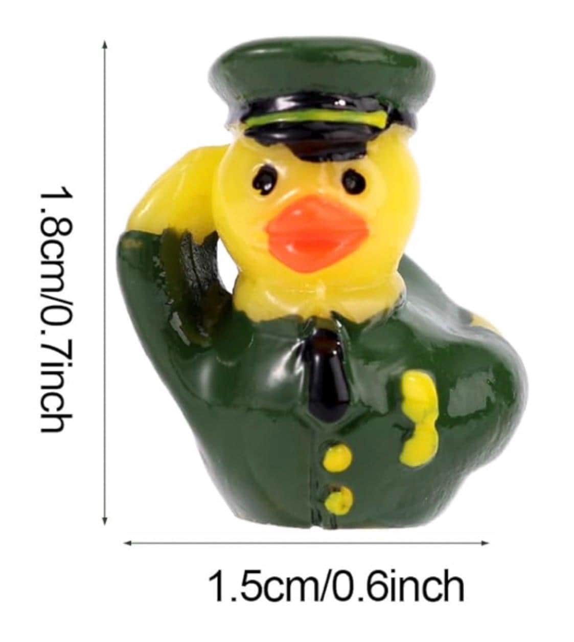 Mini Resin Military Ducks Set of 5 – Navy White Uniform, Air Force Blue, Army Green, Marine Corps Black- Tiny Saluting Ducks for Cruise Duck