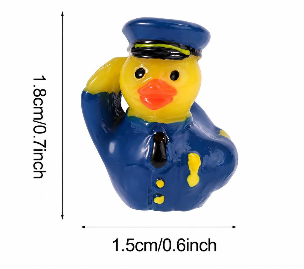 Mini Resin Military Ducks Set of 5 – Navy White Uniform, Air Force Blue, Army Green, Marine Corps Black- Tiny Saluting Ducks for Cruise Duck