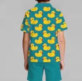 Boys Duck Polo & Shorts Set | Rubber Duck 2-Piece Outfit | Kids Summer Clothes | Cruise Outfit | Duck Lover Gift