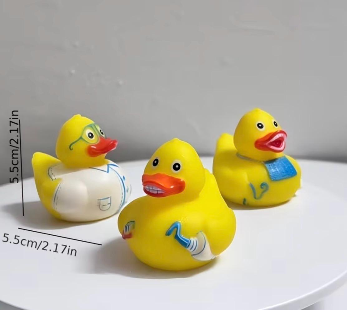 2 INCH - Dental Heroes Rubber Duck Set – Dentist, Orthodontist, Hygienist Fun Decor