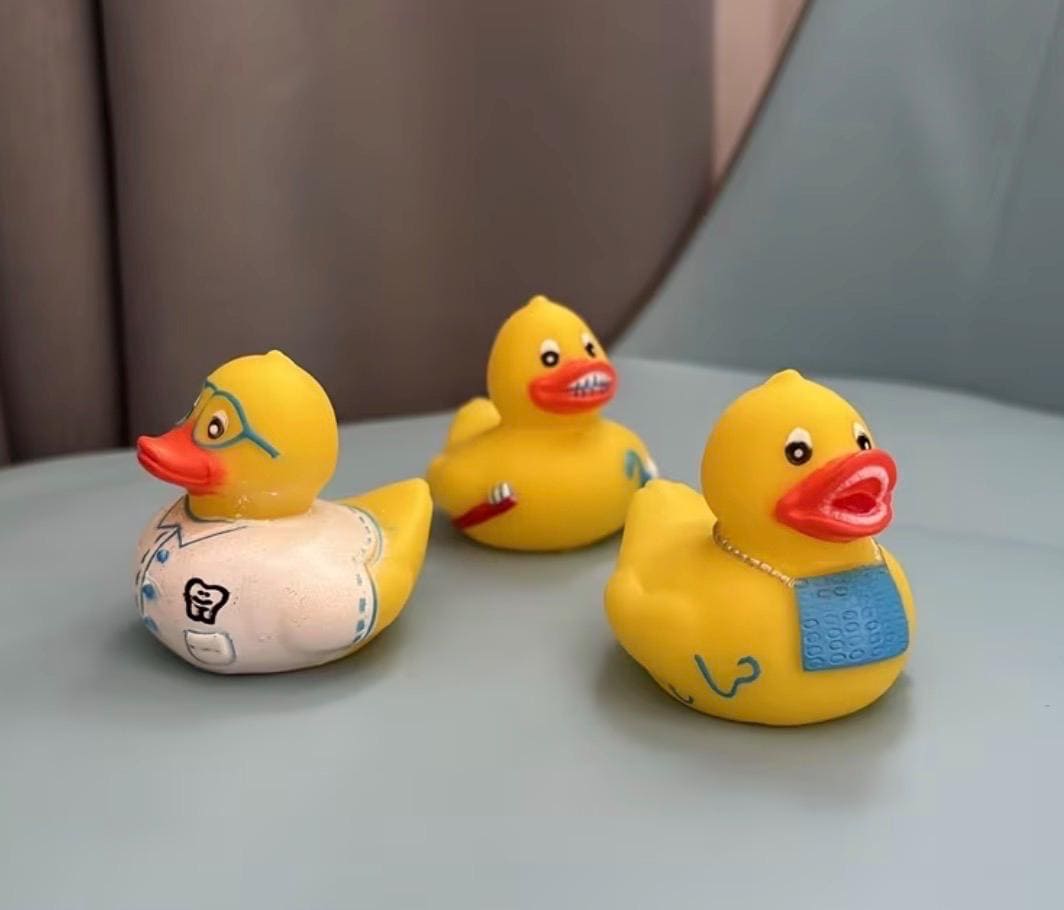 2 INCH - Dental Heroes Rubber Duck Set – Dentist, Orthodontist, Hygienist Fun Decor