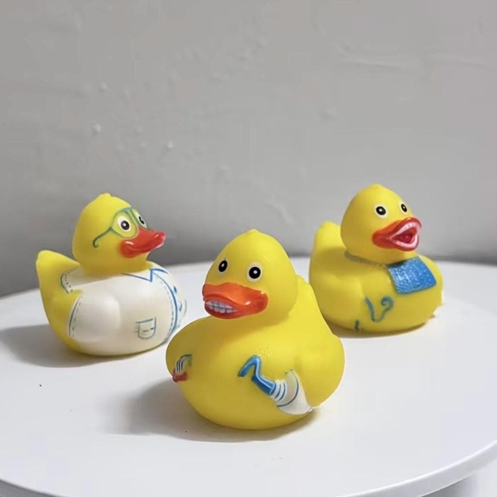 2 INCH - Dental Heroes Rubber Duck Set – Dentist, Orthodontist, Hygienist Fun Decor