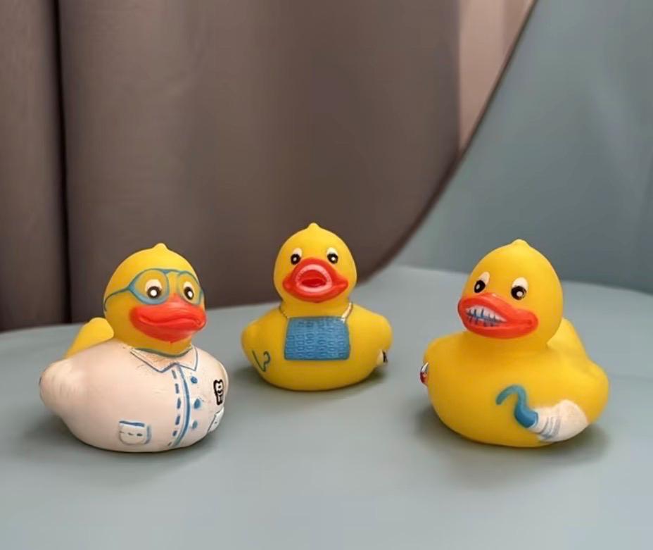 2 INCH - Dental Heroes Rubber Duck Set – Dentist, Orthodontist, Hygienist Fun Decor