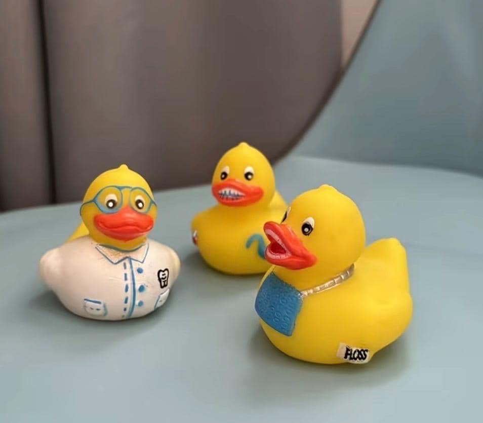 2 INCH - Dental Heroes Rubber Duck Set – Dentist, Orthodontist, Hygienist Fun Decor