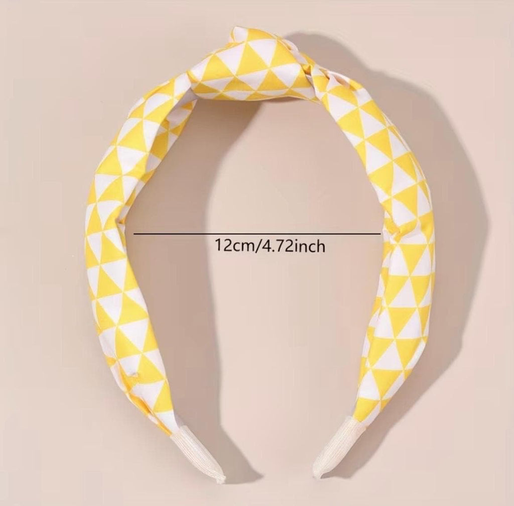 2pcs Yellow Duck Headbands for Women | Cute Knotted Wide Hair Bands | Sweet Duck Print Hair Accessories for Parties & Everyday Wear