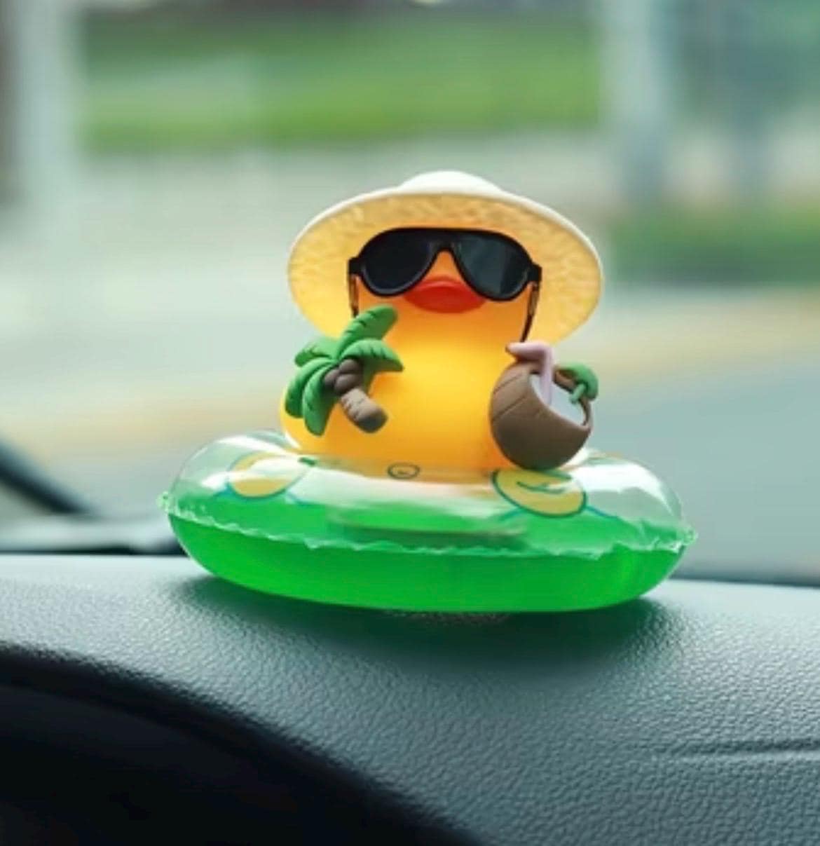 2 Inch - Tropical Vacation Rubber Duck Dashboard Decor – Beach Float Duck for Cruise Ducks, Jeep Ducks & Summer Car Accessories