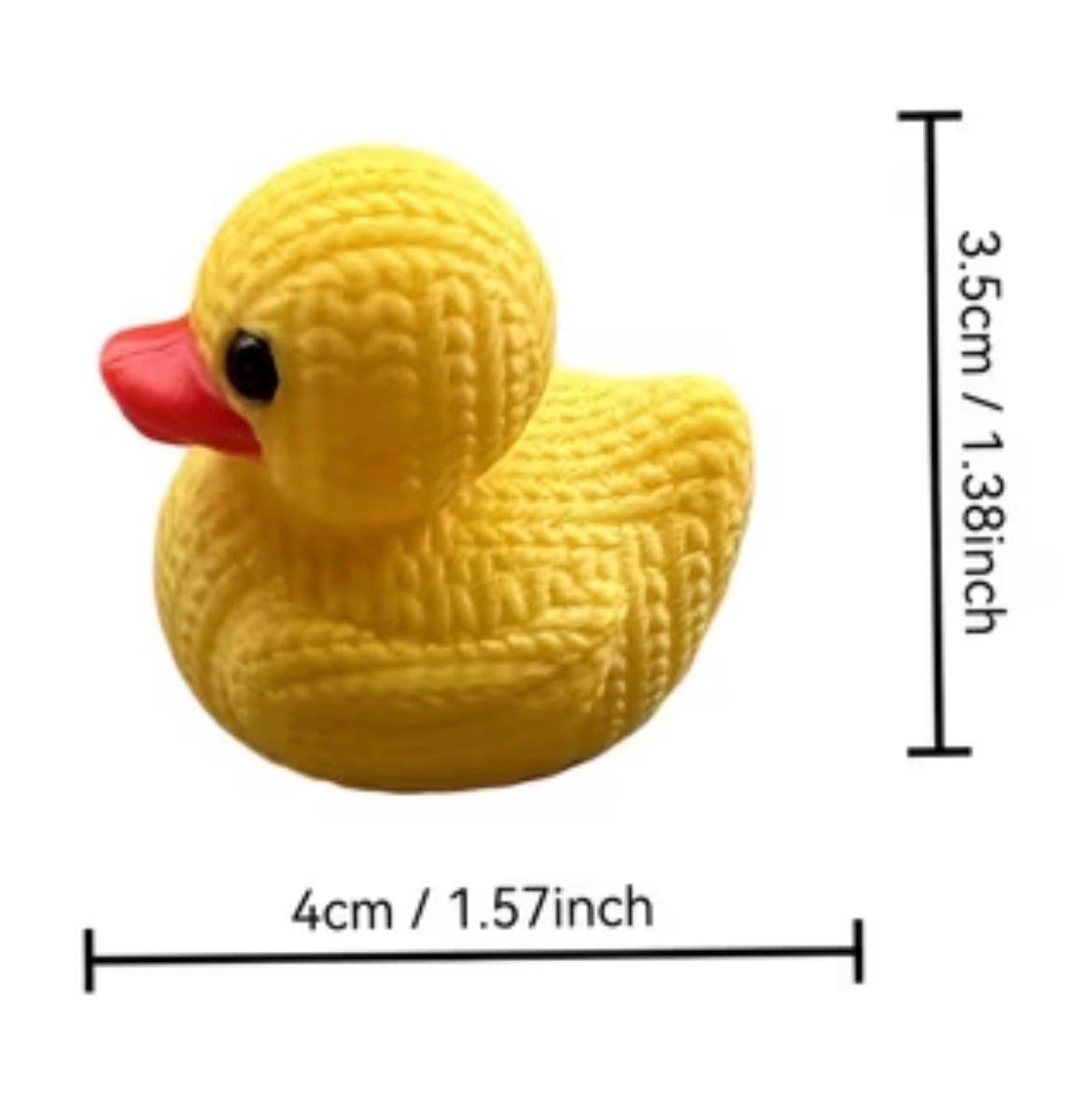 3D Printed Mini Crochet Duck Set of 5 – Colorful Tiny Cruise Ducks, Jeep Ducks, Cute Pocket Duck Collection